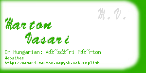 marton vasari business card